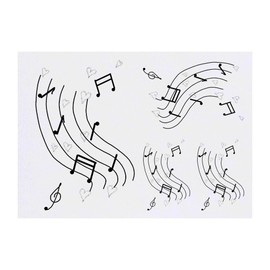 Azeeda 4 x 'Liebe zur Musik' Temporäre Tattoos - Wasserfest, Hautfreundlich & Ungiftig · Transfers in Verschiedenen Größen (TO00082610)