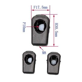 KUNSYOUKIM Gas Damper Connector End Fitting M8 Female Thread Plastic Fitting Gas Spring Ball Joint (M8 Pack of 2)
