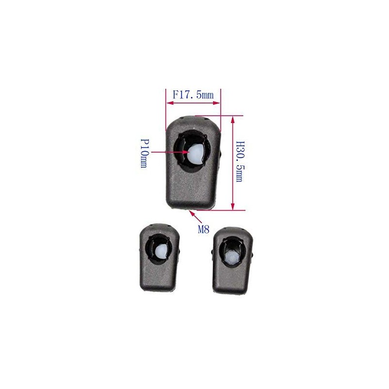 KUNSYOUKIM Gas Damper Connector End Fitting M8 Female Thread Plastic