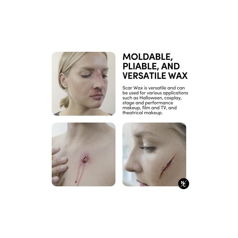 Narrative Cosmetics Cera para Modelar Cicatrices con Espátula de Doble