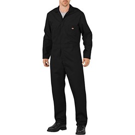 Dickies Men's Long Sleeve Flex Coverall, Black, MS