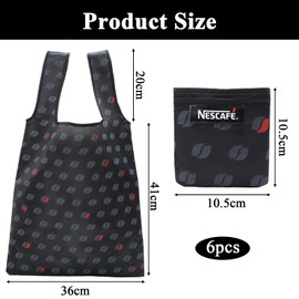 GMHLLES 6 PCS Shopping Bags Foldable Reusable Shopping Bags Lightweight and Washable for Daily Grocery Loading Suitable for Shopping Traveling Working Storing or Just Going Out