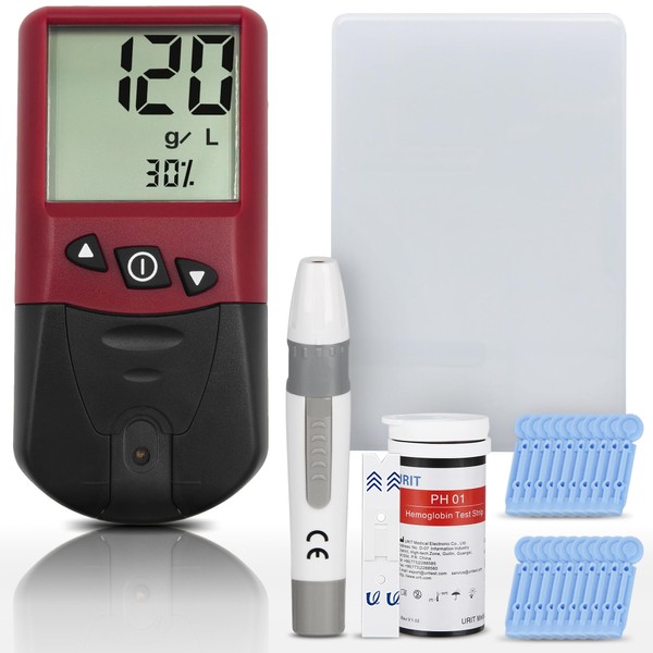 Hemoglobin Test Kits with 50 Hemoglobin Test Strips, Hemoglobin Test