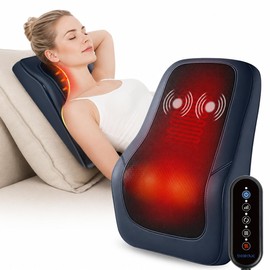Shiatsu Back & Neck Massager with Heat, Massage Pillow for Back Pain
