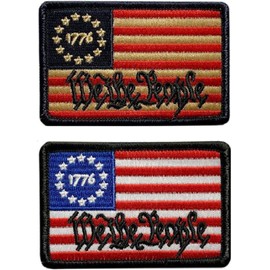 We The People Betsy R. 1776 Flag Patch [2PC Bundle -Hook Fastener - WP9,5]