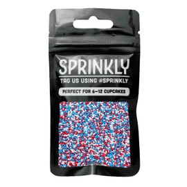 SPRINKLY - Matt 100's & 1000's - Red, White & Blue - 30g