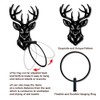 MAYJOYDIY Deer Head Towel Ring Metal Elk Antlers Wall Decoration