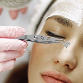 Healvian Meibomian Gland Expressor,Titanium Alloy Lash Tweezer,Eyelid Massage Tweezers,Eyelid Massage Forceps,Eyelid Compressor Applicator,Eyelid Gland Care for Dry Eyes,Eyelid Gland Care Clean Tools