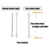 Thick Cotton Swabs,XL Size Natural Bamboo Cotton Buds,Precision & Round