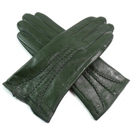 Leather Emporium Ladies Genuine Leather Gloves Dark Green X-Large