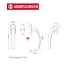 JUVA Window Handle White | 1 Piece | Patio Door