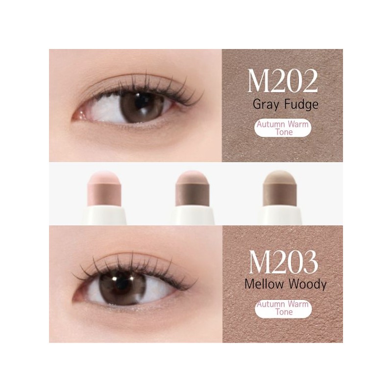 CLIO Soft Blending Shadow Stick 1.4g [Shimmer/Matte/Glitter], Color:S101. Fallin Peony