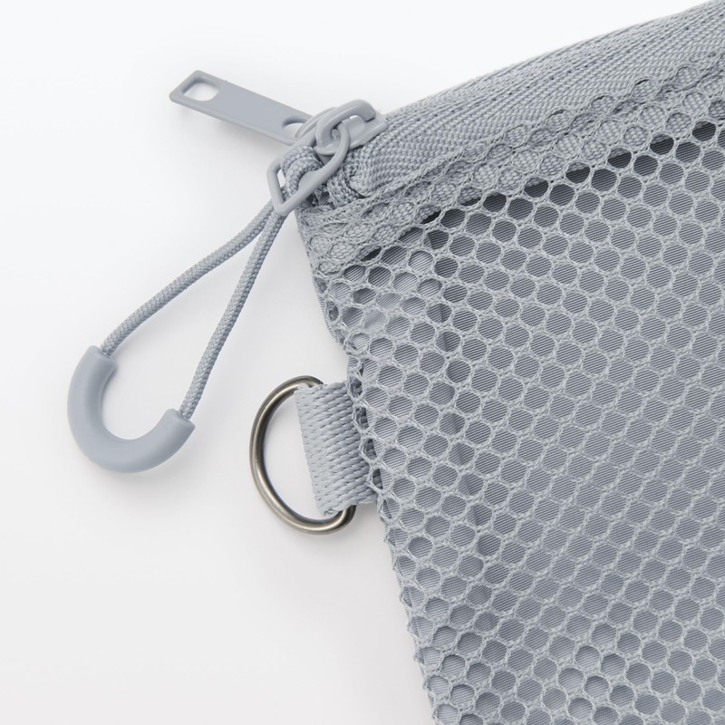 MUJI Polyester Double Zipper Case Grey S OHG87A3S