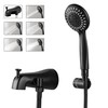 BEIYI Tub Spout with Diverter Matte Black, 5 Settings Metal