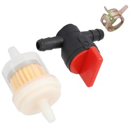 Fuel Gas Filter G1 Lawn Mower Brush Cutter Gas Tank Partition Carburetor Shutoff Valve Gardening Filter Shut Off Valve Clamp Kit for 4 Fuel Container Clip Fastener Gas Tanks