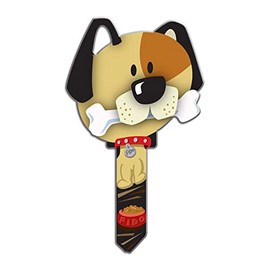 Lucky Line Key Shapes, DOG, House Key Blank, SC1, 1 Key (B114S)