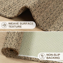 Collive Runners for Hallway, 2x5 Non Slip Kitchen Runner Rug Boho Laundry Room Rug Washable, Black/Natural Farmhouse Entryway Rug Hand-Woven Cotton Carpet for Bedroom Bathroom