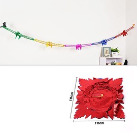 Jagowa 4PCS Christmas Hanging Decorations Foil Ceiling Maple Garland Festive Party Hanging Decorations