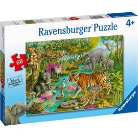 Ravensburger 5163 Animals of India 60 Piece Jigsaw Puzzle for Kids Age 4 Years Up-Educational Toddler Toys & Games, Multicolour, One Size
