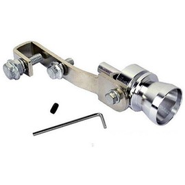 Baceyong Car Turbo Sound Whistle, Car Sound Simulator Whistle, Aluminium Exhaust Turbo Whistle for Car, ATV, SUV, Car Accessories, 1 Piece, Silver, L
