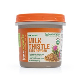 BareOrganics BareOrganics Milk Thistle Seed Powder, Superfood Powder, Organic Dietary Supplement, 8 Ounces