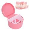 Estuche de Retenedor de Dentadura Postiza de 2 Uds, Estuche