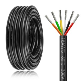 65.6FT 20 Gauge Wire 3 Conductor, 20AWG Electrical Wire, 20/3 Oxygen Free Stranded Tinned Copper Wire, Flexible PVC Cord Insulated Low Voltage Cable for LED Strip Lamp Light Automotive