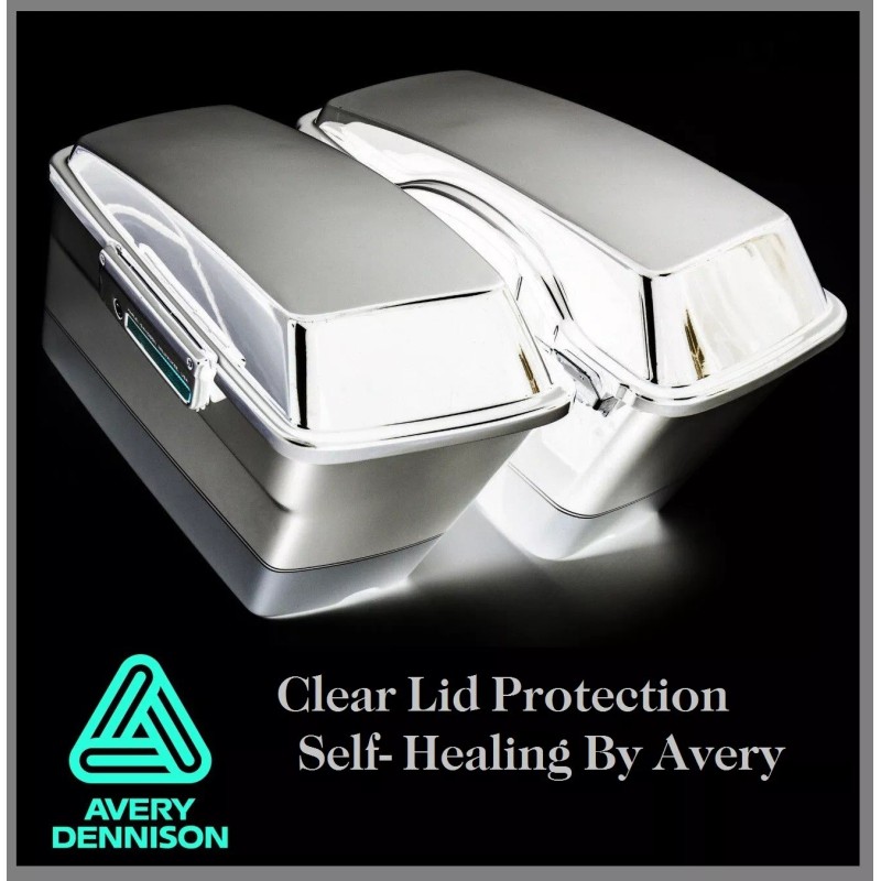 lid skins Clear Hard Bag Lid Covers Fits 2014-2023 Harley-Davidso