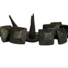 Set of 10 Nails Hand Made Wrought Iron Hammered Square