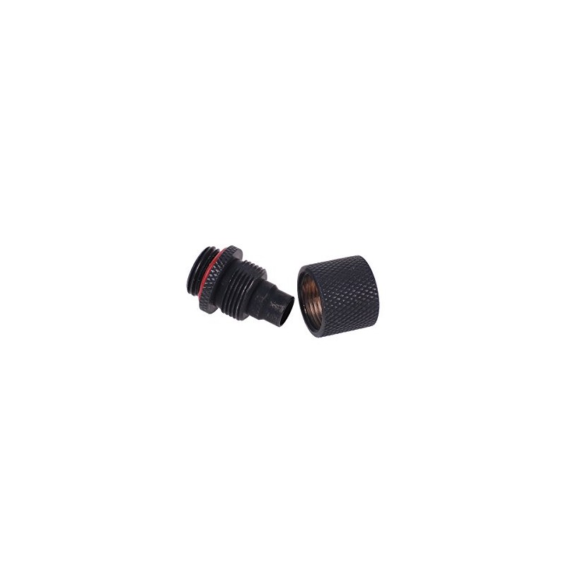 11/8mm (8x1,5mm) Anschraubtülle G1/4 - gerändelt - black matt