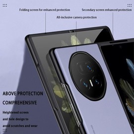 HONLEN Hülle für Honor Magic V5 (7.95" Inches) Business Telefonhülle aus Leder mit Rückseite, Dunkelviolett