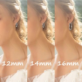 AoedeJ Sterling Silver Small Circle Endless Hoop Earrings Cartilage Earrings Nose Lips for Women