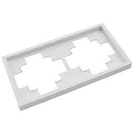 McPower 2-Way Frame | Shallow | White Matt, Cover Frame for Sockets and Switches, Modern Design, Easy Assembly