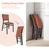 VECELO Folding Chairs Set of 2 with Cushion, Foldable Padded
