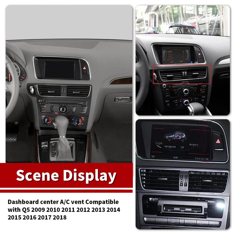 Nakkaa Car Center Console Dashboard Louver Conditioning Vent Assembly Compatible