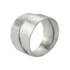 SILBERMOOS Women's Ring Band Ring Double Ring Two Rails Brushed