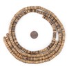 TheBeadChest Rustic Heishi Coconut Shell Beads 8mm Brown Wood 23