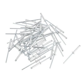 RATCHROLL Dome Head Large Flange Blind Rivets 3.2mm Grip Diameter 20mm Grip Length 6mm Flange Diameter Iron Silver Tone