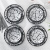 Lechoo Melamine Dinnerware Sets 12pcs Rustic Farmhouse Dinner Dishes Set
