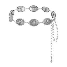 Eigso Cowboy Cowgirl Belt for Jeans Bull Head Concho Waist Belts Harness for Women Western Style Dressing