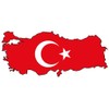 Samunshi® Turkey Car Sticker in National Colours 10 x 4.4