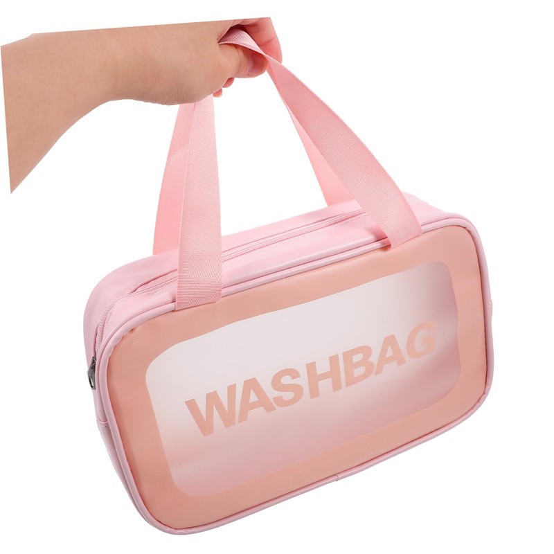 Baluue Transparent Makeup Bag with Smooth Zipper Medium Portable Travel