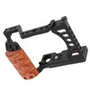 Camera Cage with Wooden Handle for Alpha A7C ILCE 7C