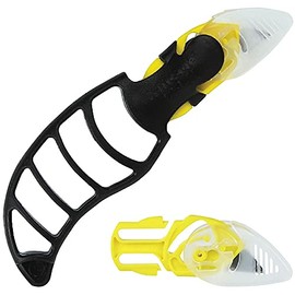CrewSafe X-Trasafe Cartridge Knife Kit, Four Assembled Knives, 8 Replacement Blade Cartridges, Yellow