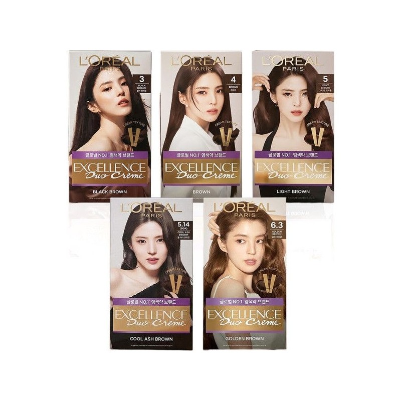 로레알파리 L'Oréal Paris Excellence Duo Cream 5 types, choose 1,