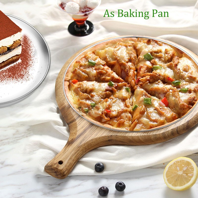 Yododo Pizza Pan, 13½ inch Stainless Steel Pizza Pan Set