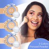 Bluemega Maquillaje en Polvo Compactos Faciales,Pure