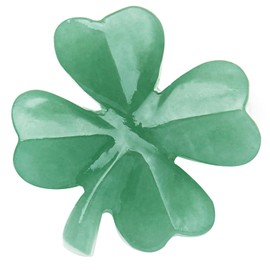 Hguxmcu Natural Green Aventurine Four Leaf Clover - Feng Shui Lucky Crystal for Love Positivity, Polished Healing Stone Decor, Birthday Gift for Her Gift for Women Men