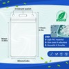 100 Pcs Clear Plastic Vertical Name Badge ID Card Holders
