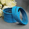 Efulgenz Indian Bangles Set Bollywood Plain Metal Bangle Bracelets Costume
